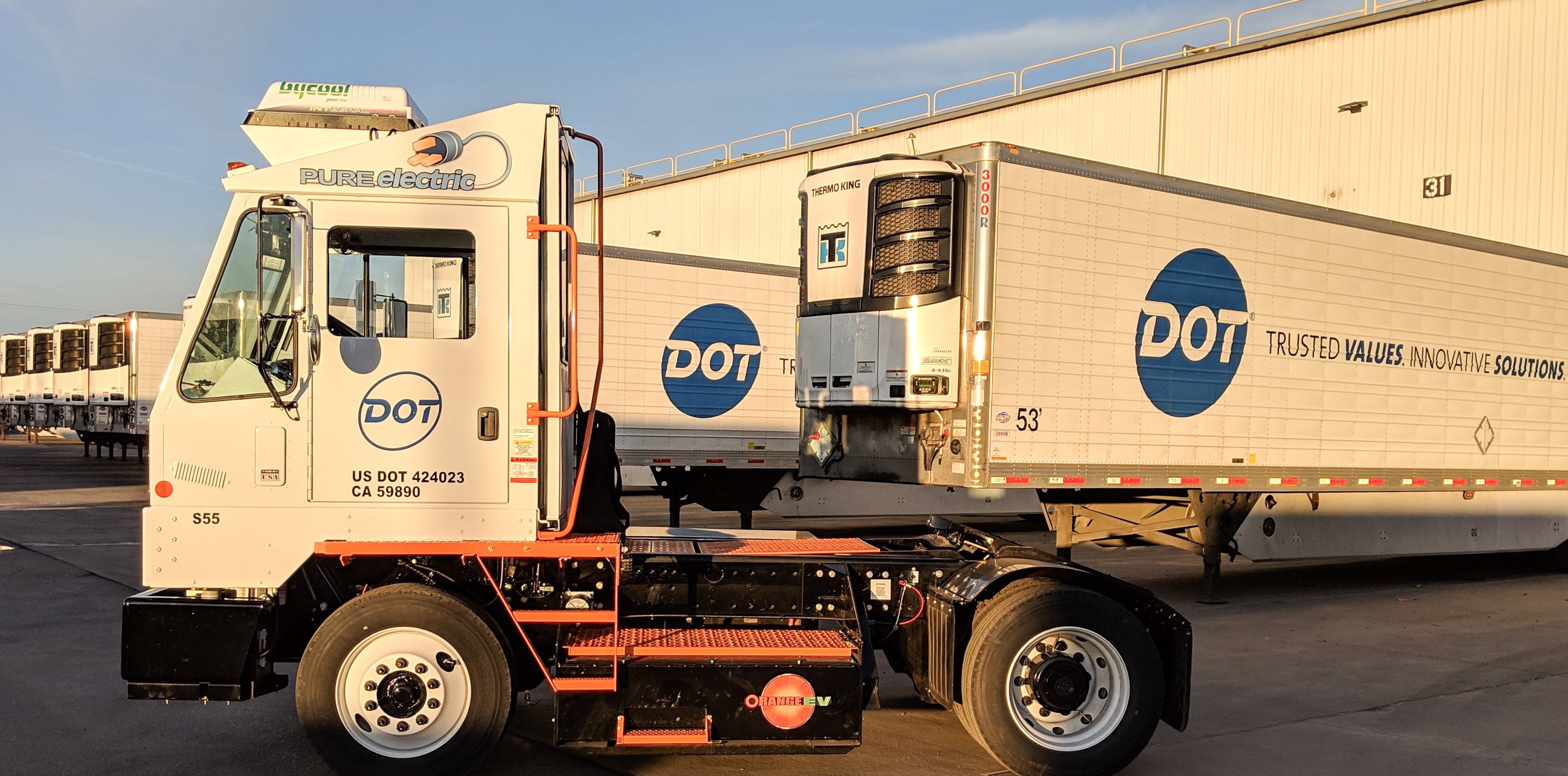Dot Transportation, Inc. Deploys Orange EV Electric Yard Truck at